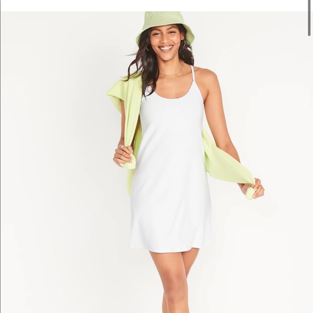 old navy Sleeveless PowerSoft Performance Racer-Back Mini Swing Dress for Women